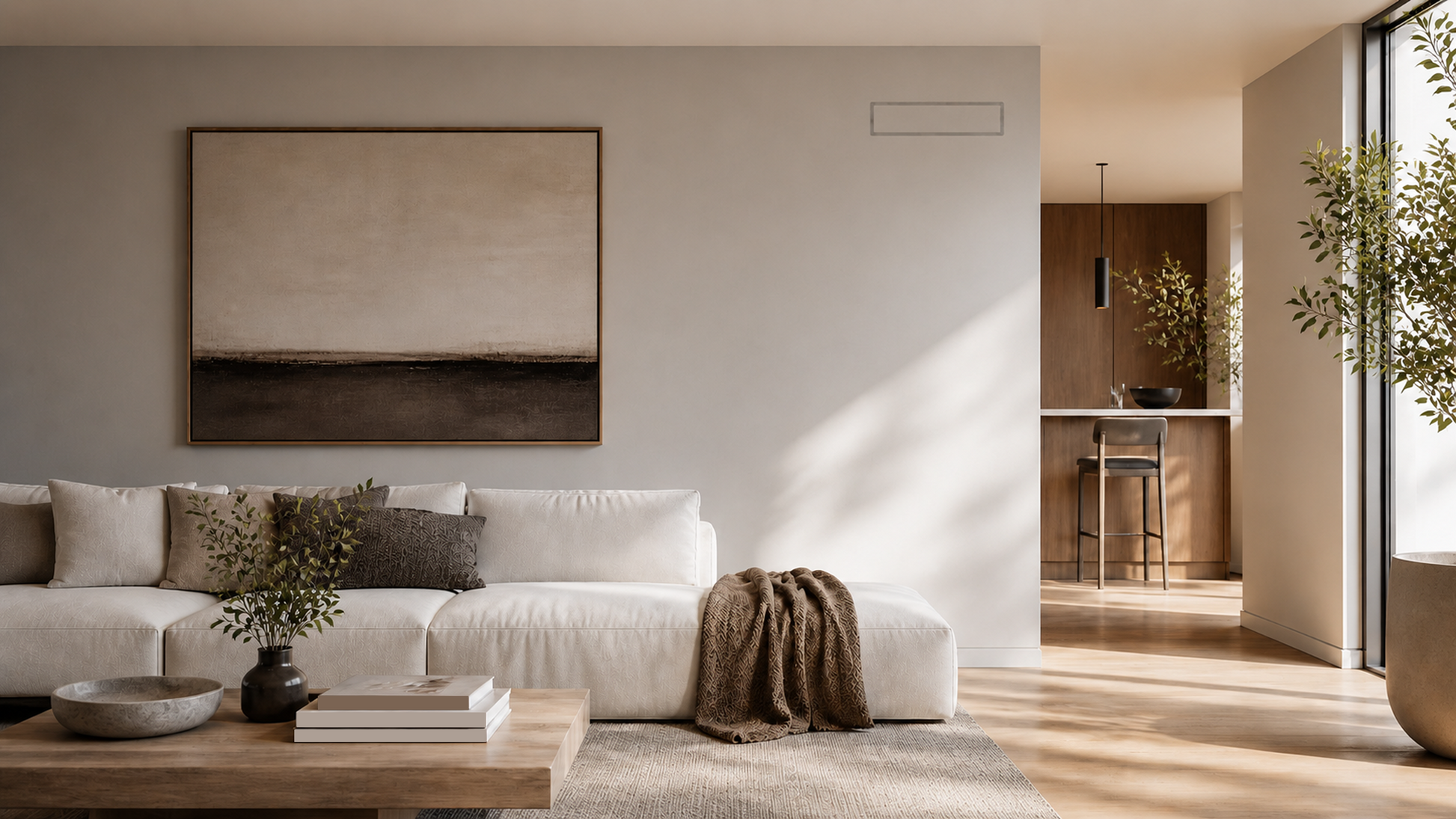 Seam 4×12 inch flush wall vent installed flat against drywall — modern white paintable HVAC supply register